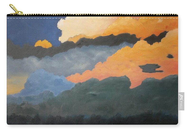 Landscape Zip Pouch featuring the painting Cloud Rising #1 by Gary Coleman