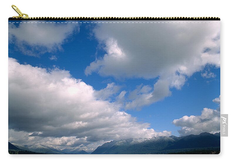 Cloud Zip Pouch featuring the photograph Clouds Over Lake Quinault #2 by Tracy Knauer