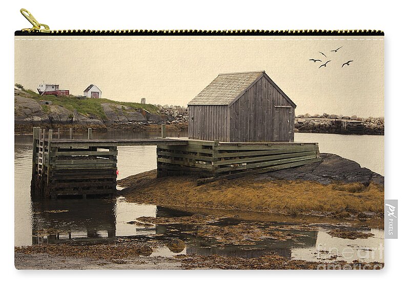 Canada Zip Pouch featuring the photograph Coastal Quaint by Karin Pinkham