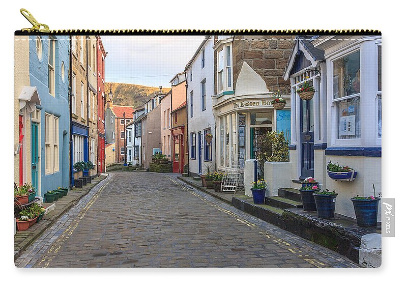 Architecture Zip Pouch featuring the photograph Cobbles in Staithes by Sue Leonard