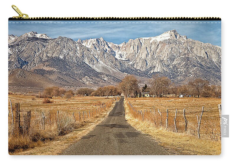 Tranquility Zip Pouch featuring the photograph Country Road #1 by Alice Cahill