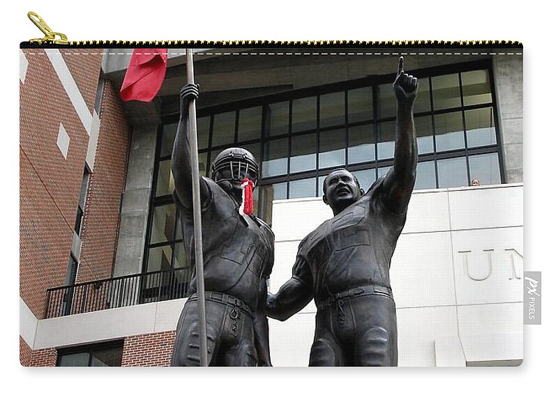 Gameday Zip Pouch featuring the photograph Crimson Walk of Champions by Kenny Glover