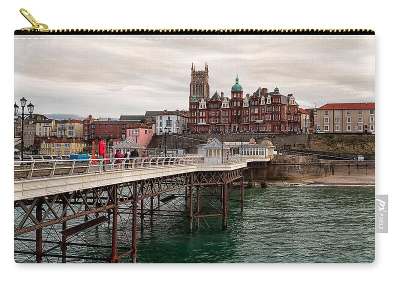 England Zip Pouch featuring the photograph Cromer Pier #1 by Shirley Mitchell