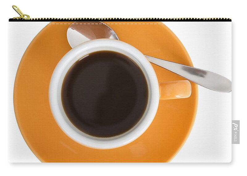 Coffee Zip Pouch featuring the photograph Cup of Coffee #1 by Chevy Fleet