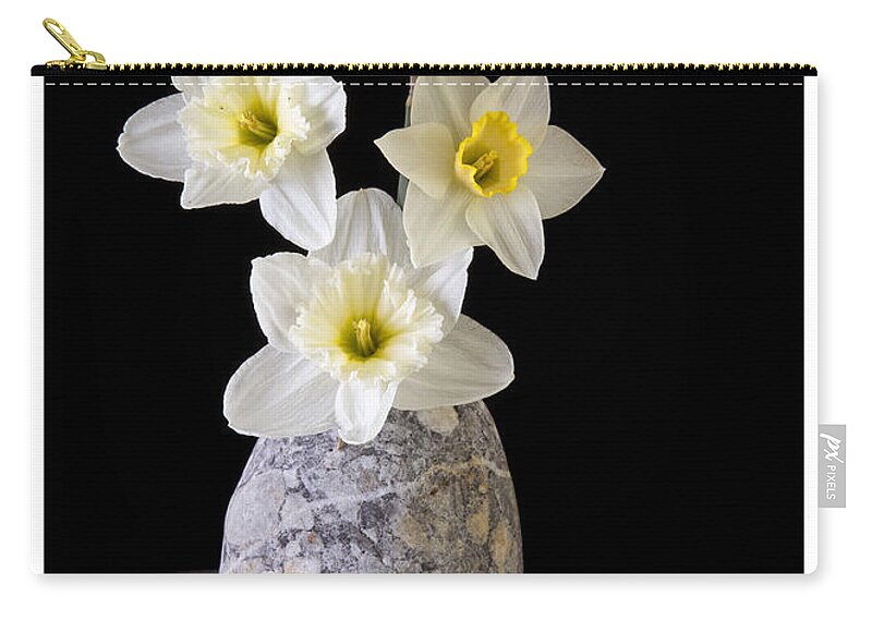 Narcissus Zip Pouch featuring the photograph Daffodils #1 by Edward Fielding