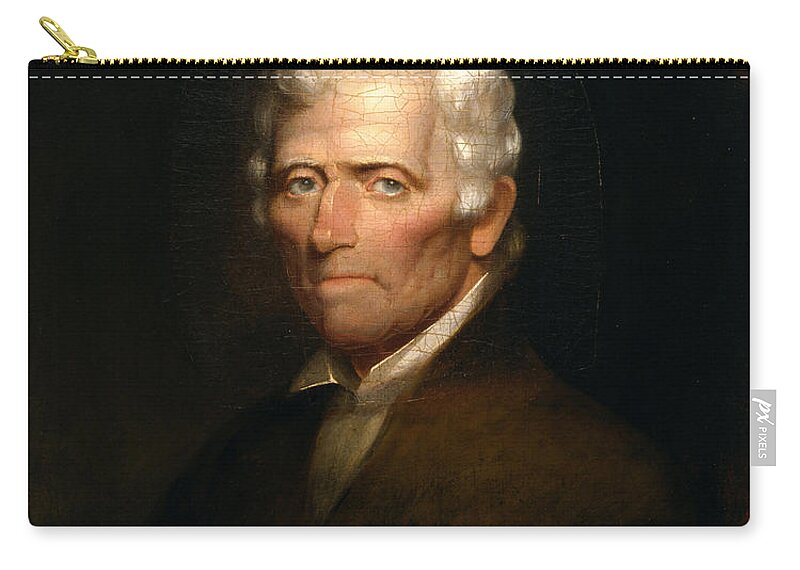 Chester Harding Zip Pouch featuring the painting Daniel Boone #2 by Chester Harding