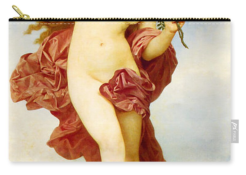 Day Zip Pouch featuring the painting Day #3 by William-Adolphe Bouguereau