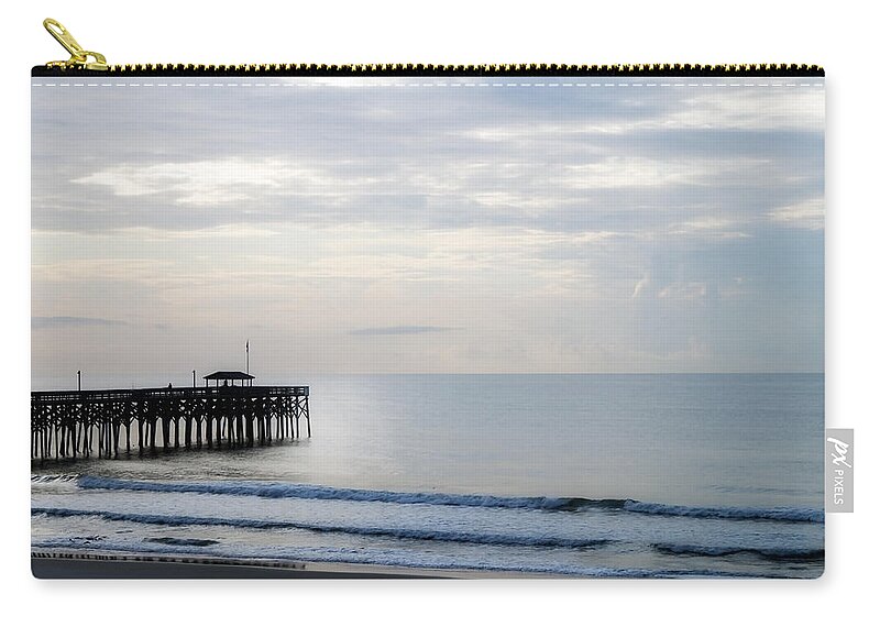 Beach Zip Pouch featuring the photograph Daybreak at Pawleys Island #1 by Frank Bright