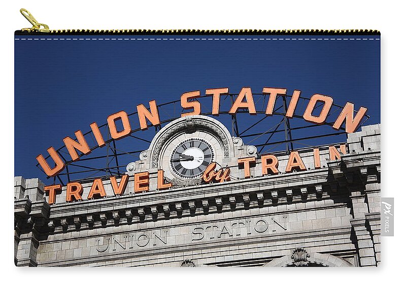 America Zip Pouch featuring the photograph Denver - Union Station #7 by Frank Romeo