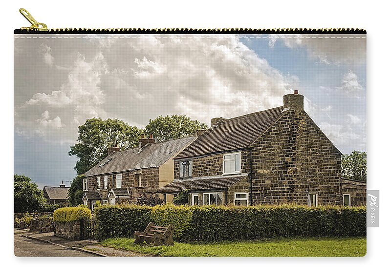 Cottage Zip Pouch featuring the photograph Derbyshire Cottages #1 by Amanda Elwell