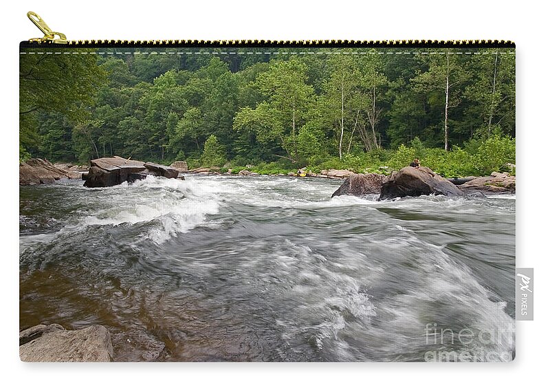 Dimple Zip Pouch featuring the photograph Dimple Rapid on the Lower Yough by Jeannette Hunt