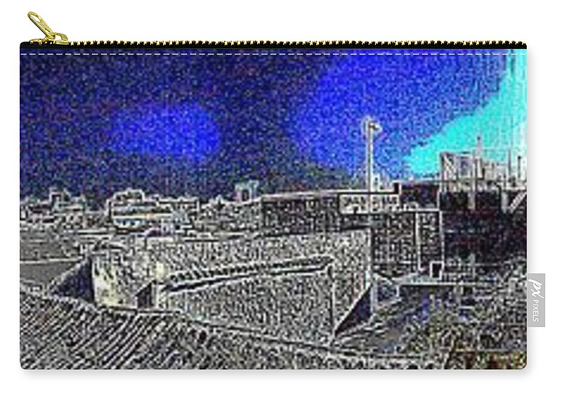 Skyline Zip Pouch featuring the painting Ecija Spain Skyline #1 by Bruce Nutting