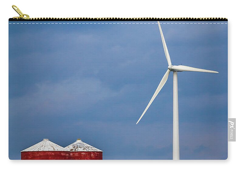 Alternative Energy Zip Pouch featuring the photograph Farming For Wind #1 by Ron Pate