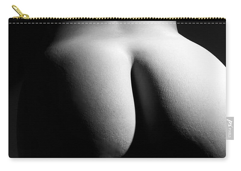 Black And White Zip Pouch featuring the photograph Figure Study #3 by Joe Kozlowski