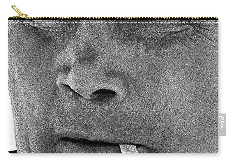Film Noir Jack Palance Joan Crawford Sudden Fear 1952 Old Tucson Arizona 1969 Zip Pouch featuring the photograph Film Noir Jack Palance Joan Crawford Sudden Fear 1952 Old Tucson Arizona 1969 #1 by David Lee Guss