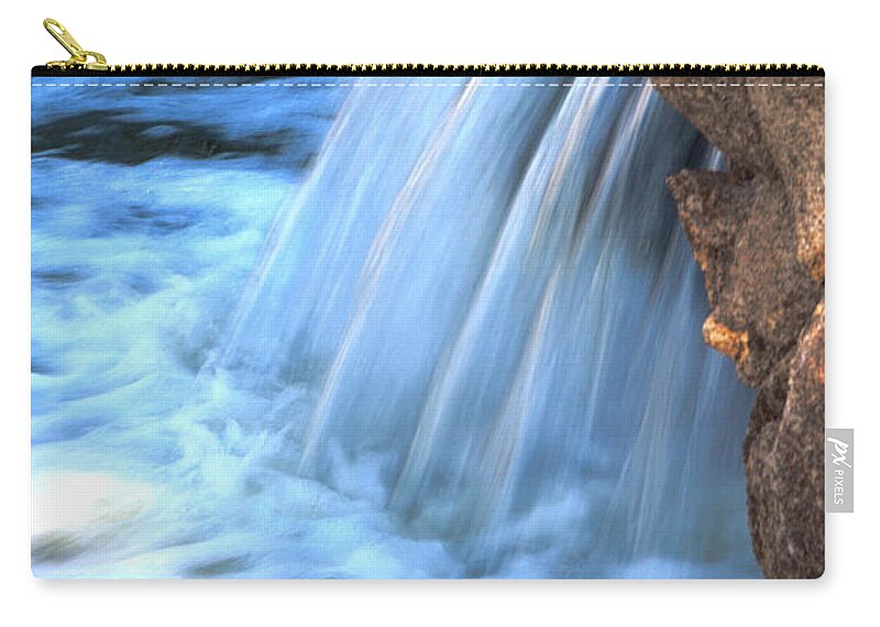 Waterfall Zip Pouch featuring the photograph First Light by Deb Halloran