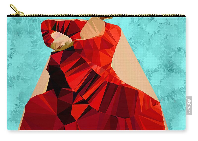 Flamenco. Spanish Zip Pouch featuring the painting Flamenco Dancer in Spain #1 by Bruce Nutting