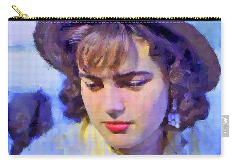 Travel Zip Pouch featuring the photograph German Girl on the Rhine by Chuck Staley