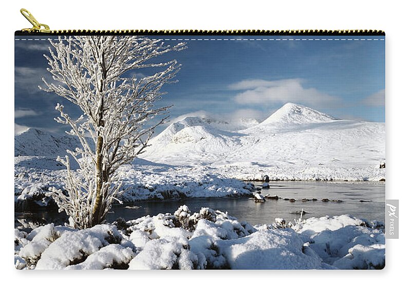 Lochan Na Stainge Zip Pouch featuring the photograph Glencoe Winter #2 by Grant Glendinning