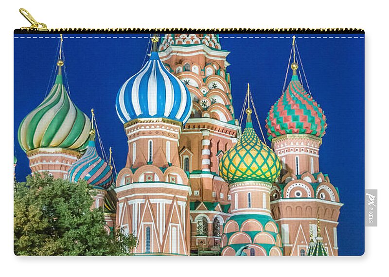 St. Basil Zip Pouch featuring the photograph Glory of Russia #1 by Andrew Matwijec