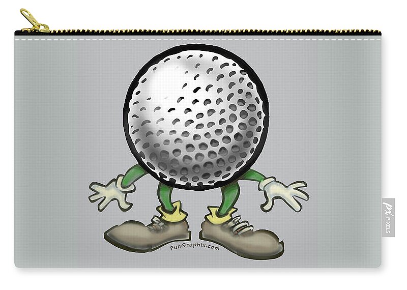 Golf Zip Pouch featuring the digital art Golf by Kevin Middleton