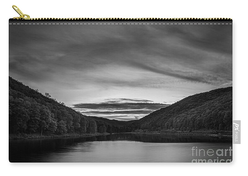 Autumn Sunset Zip Pouch featuring the photograph Goodbye Sun #1 by Michael Ver Sprill