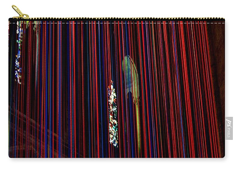 Grace Cathedral Zip Pouch featuring the photograph Grace Cathedral with Ribbons by Dean Ferreira