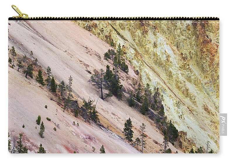Flpa Zip Pouch featuring the photograph Grand Canyon Of Yellowstone Wyoming #1 by Bill Coster