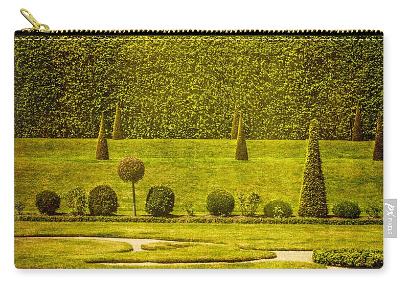 20th Centuary Garden Zip Pouch featuring the photograph Hampton Court 'The Privy Garden #1 by Lenny Carter