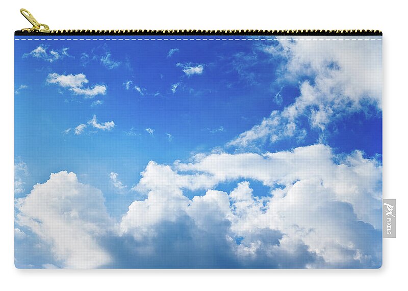 Scenics Zip Pouch featuring the photograph High Altitude Sky With Clouds #1 by Ivanjekic