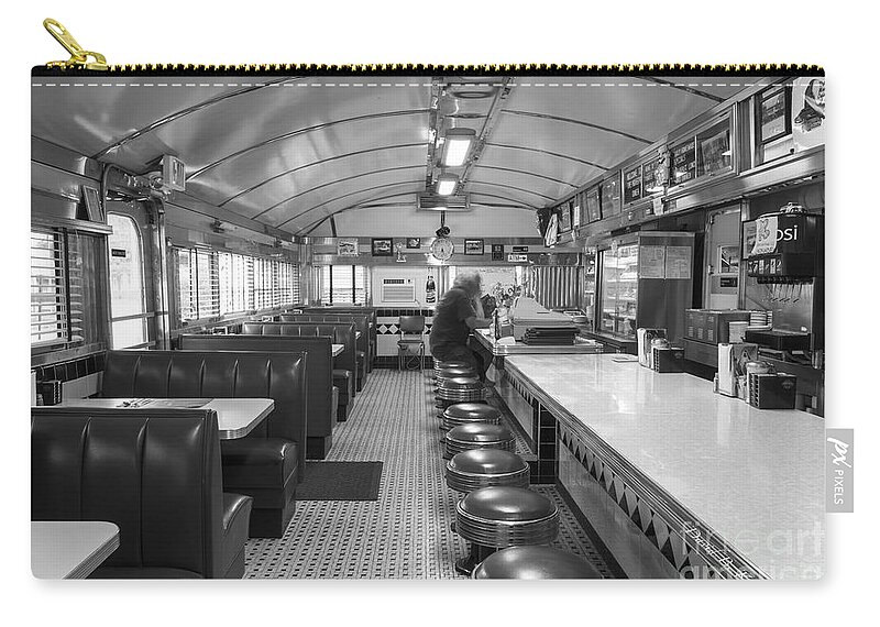 Highspire Diner Zip Pouch featuring the photograph Highspire Diner #1 by Arttography LLC