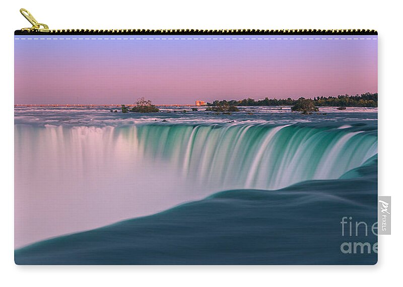 Canada Zip Pouch featuring the photograph Horseshoe Falls is a part of the Niagara Falls #1 by Henk Meijer Photography
