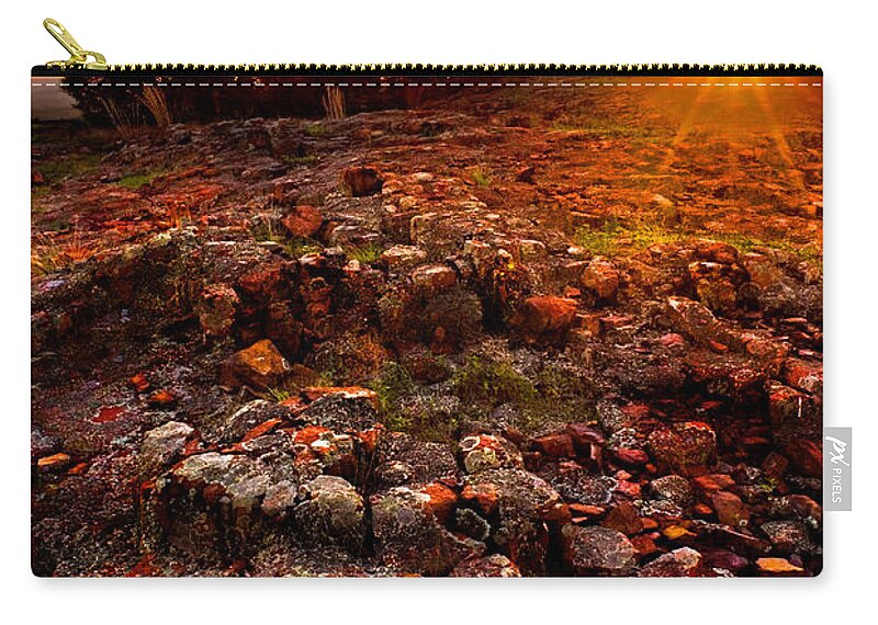 2011 Zip Pouch featuring the photograph Hughes Mountain #1 by Robert Charity