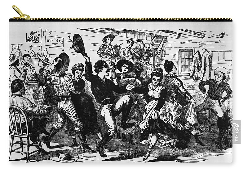 1874 Zip Pouch featuring the photograph Kansas: Dance Hall #1 by Granger