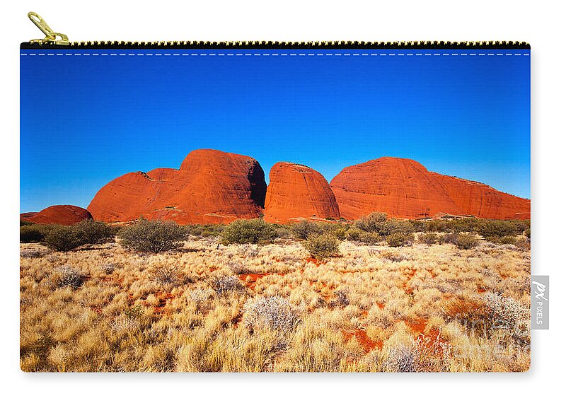 Kata Juta Olgas Central Australia Landscape Outback Zip Pouch featuring the photograph Central Australia #2 by Bill Robinson