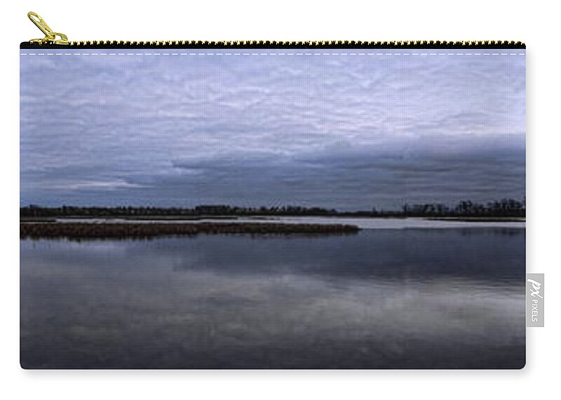 Panorama Zip Pouch featuring the photograph Lake Wausau Panoramic #2 by Dale Kauzlaric