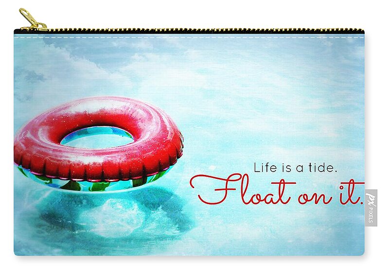 Life Zip Pouch featuring the digital art Life is a Tide 2 by Valerie Reeves