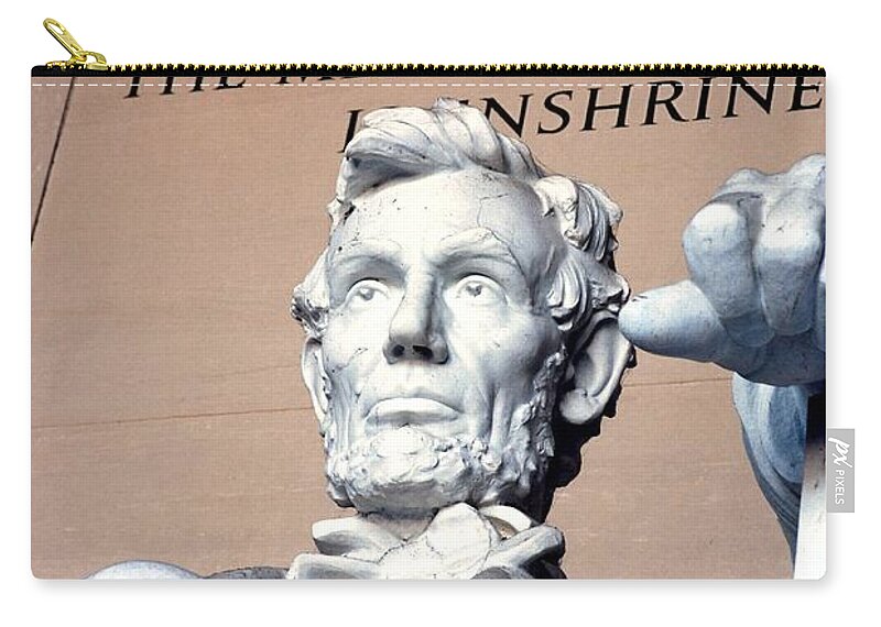 Washington Zip Pouch featuring the photograph Lincoln Memorial by Kenny Glover