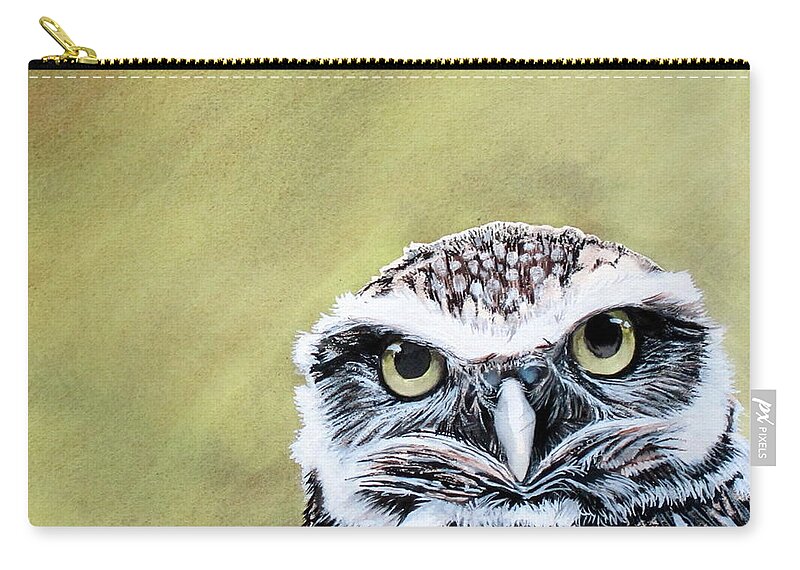 Bird Zip Pouch featuring the painting Little Who Watercolor by Kimberly Walker