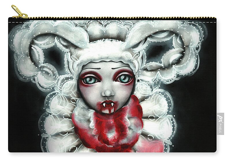 Lucy Zip Pouch featuring the painting Lucy by Abril Andrade