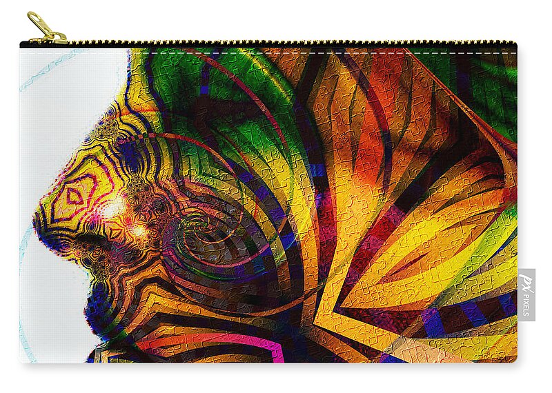 Masquerade Zip Pouch featuring the digital art Masquerade #1 by Kiki Art