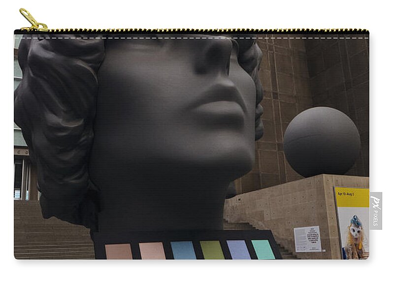 Mca Zip Pouch featuring the photograph MCA Chicago Plaza Project #1 by Frank Winters