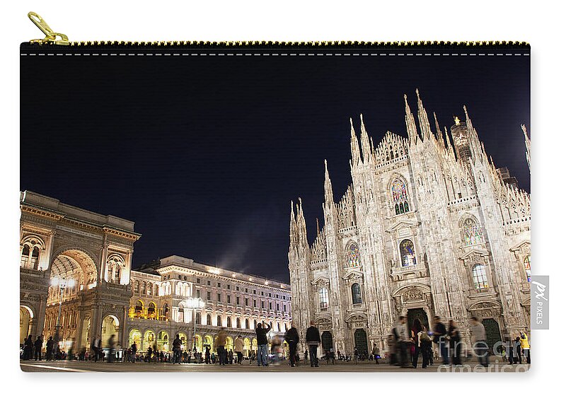 Milan Zip Pouch featuring the photograph Milan Cathedral Vittorio Emanuele II Gallery Italy #1 by Michal Bednarek