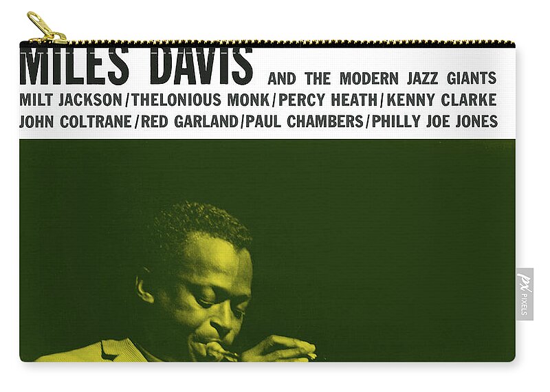 Jazz Zip Pouch featuring the digital art Miles Davis - Miles Davis And The Modern Jazz Giants (prestige 7150) #1 by Concord Music Group
