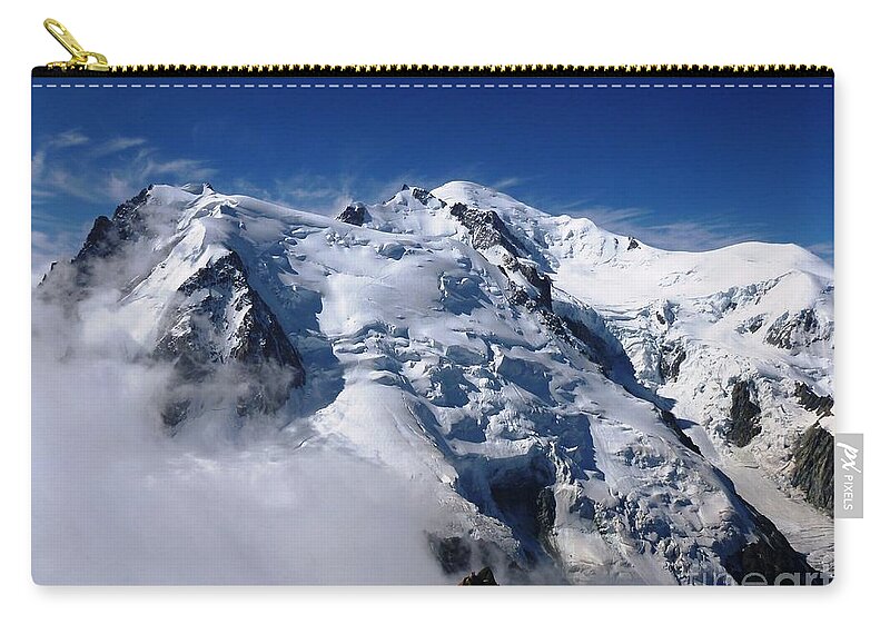 Mountain Zip Pouch featuring the photograph Mont Blanc - France #1 by Cristina Stefan