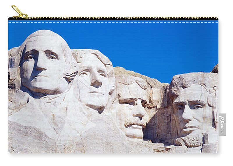 Photography Zip Pouch featuring the photograph Mount Rushmore, South Dakota, Usa #1 by Panoramic Images