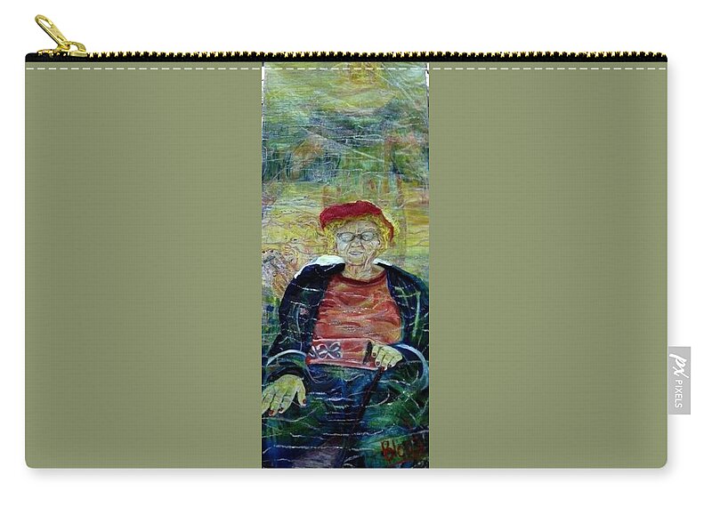  Zip Pouch featuring the painting Mrs Boyda by Peggy Blood