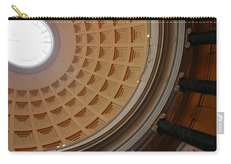 Washington Zip Pouch featuring the photograph National Gallery of Art Dome by Kenny Glover