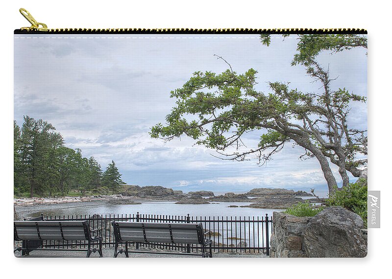 neck Point neck Point Zip Pouch featuring the photograph Neck Point #1 by Kathy Paynter