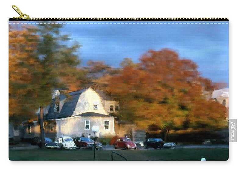 Autumn Zip Pouch featuring the painting Northeastern Bible College by Bruce Nutting